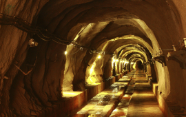 dark tunnel with light