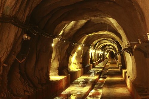 dark tunnel with light dark tunnel with light